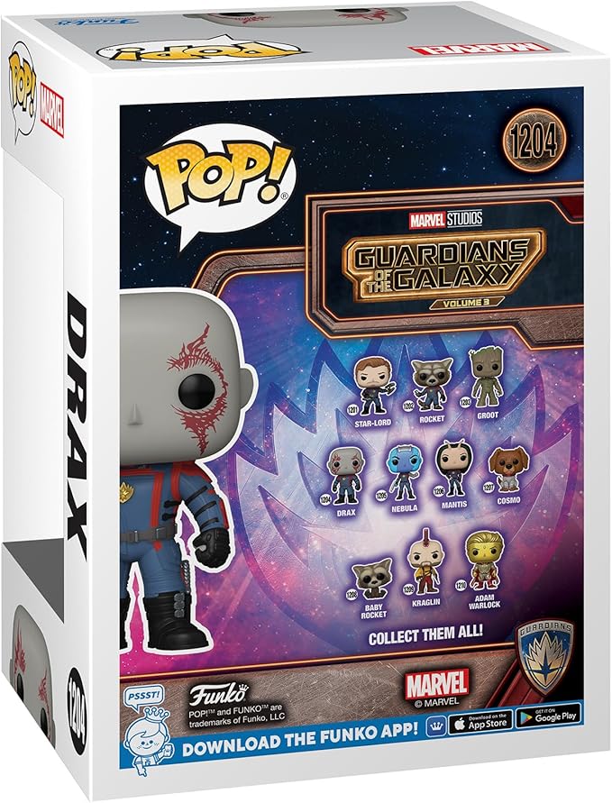 Figura Funko Pop! Marvel Guardianes de la Galaxia V3 (1204) Drax 3a+