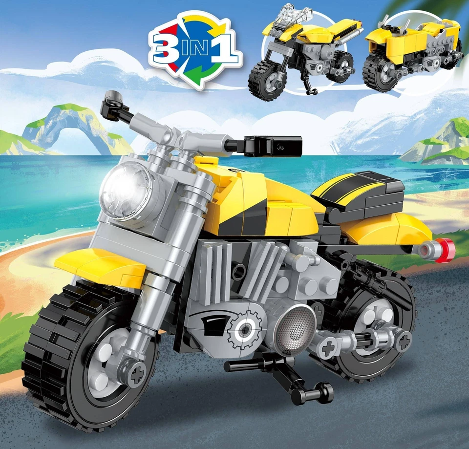 Cogo - Motocicleta Armable 3en1 251 Pzs 6a+