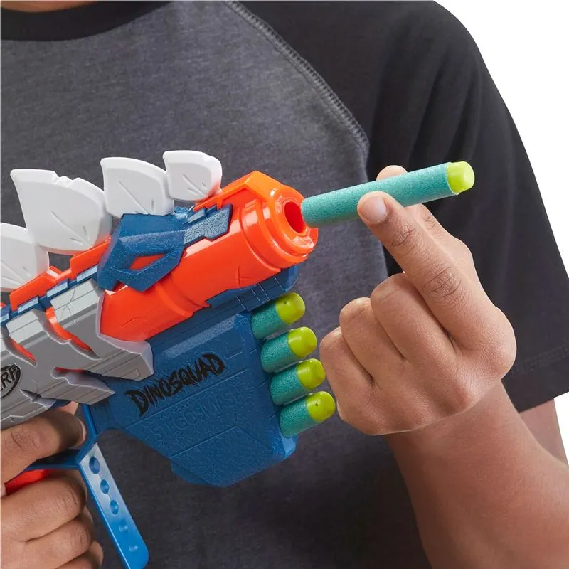 Lanzador Nerf Dinosquad StegoSmash 8a+