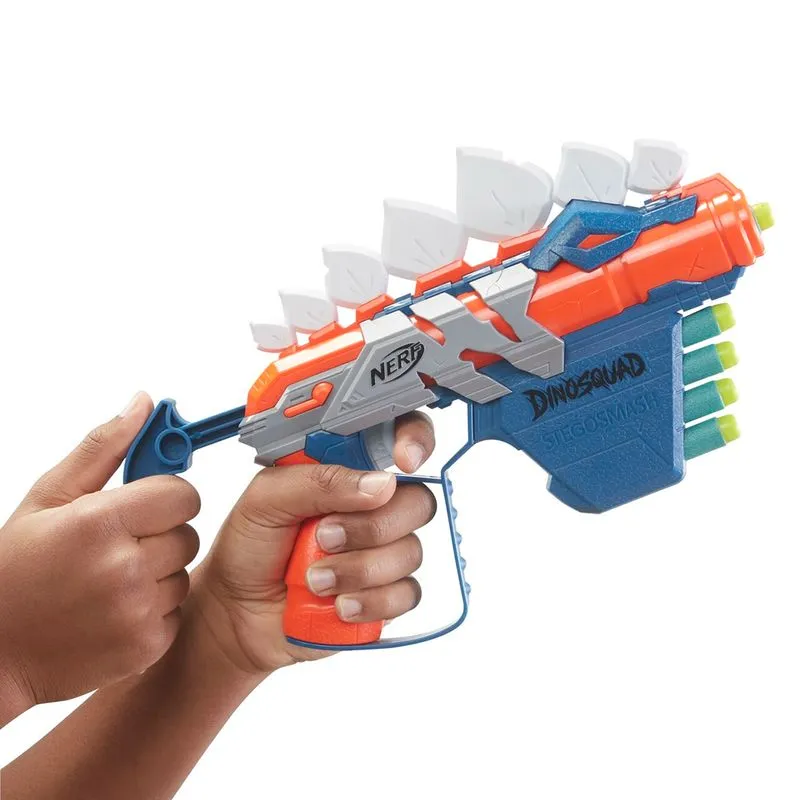 Lanzador Nerf Dinosquad StegoSmash 8a+