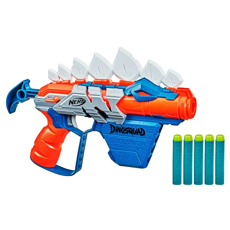 Lanzador Nerf Dinosquad StegoSmash 8a+