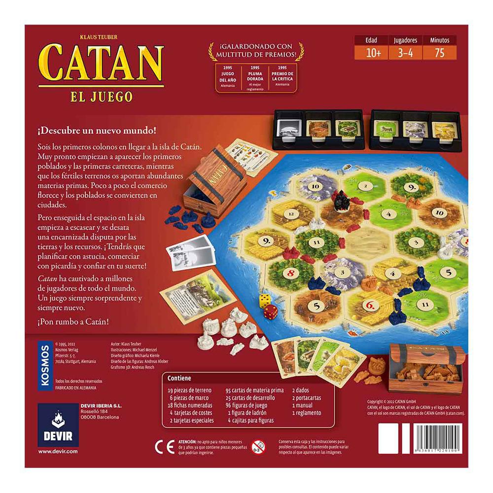 Juegos de Mesa Catan Descubre un Nuevo Mundo 10a+(220100)