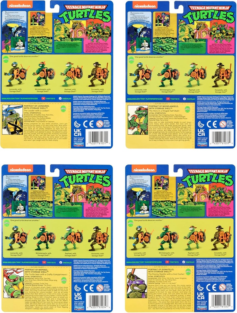 Figuras Tortuga Ninja 4a+ ( Surtido de 4 Se venden por separado )