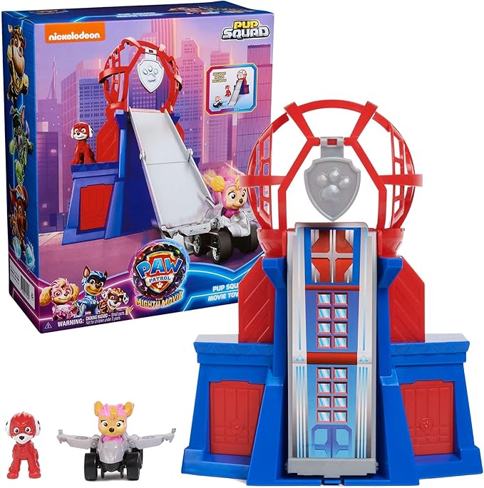 Set de Juego de Torre con Vehículo de Paw Patrol the Mighty Movie 3a+