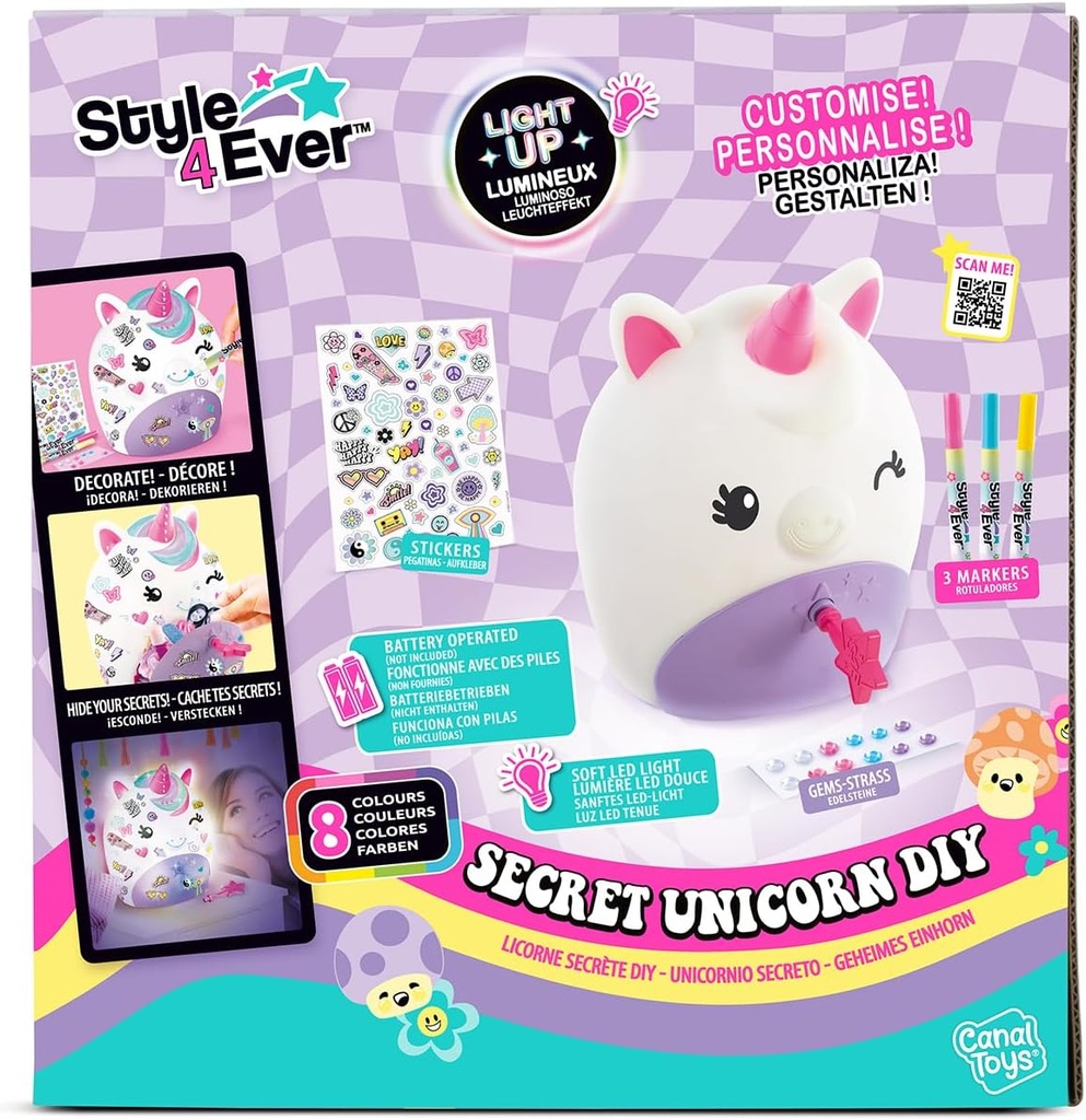 Cajón Secreto de Unicornio para Decorar y con Luz Style Ever 6a+