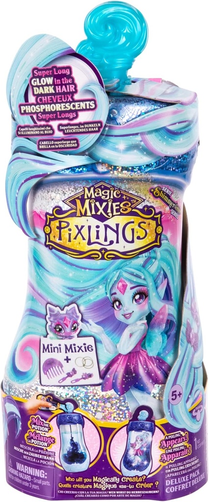 Muñeca Magic Mixies Aparecerá Magicamente Cabello Brilla en la Oscuridad 5a+