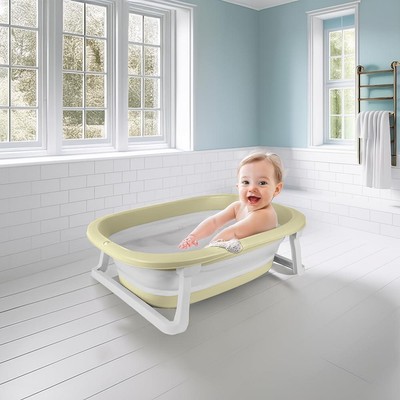 Bañera Plegable Para Bebé  Portatil Verde 6m+