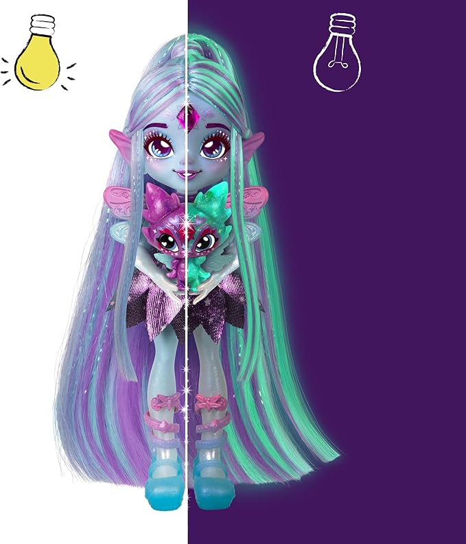 Muñeca Magic Mixies Aparecerá Magicamente Cabello Brilla en la Oscuridad 5a+