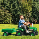 Tractor Verde de Pedal con Carreta  3a+