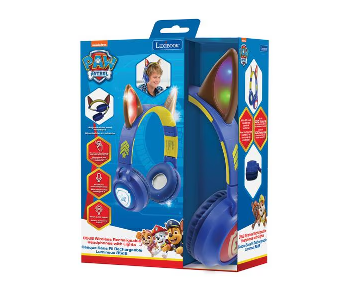 Audifonos Bluetooth con luces de Patrulla Canina 4a+( 100968 )