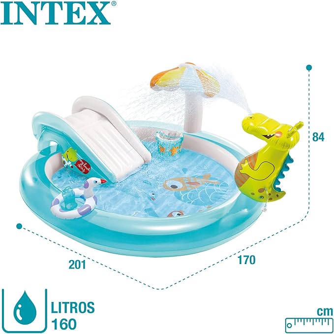 Centro de Juegos Inflable Cocodrilo 2.01m x 1.70m x 84cm