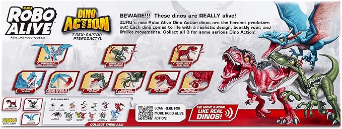 Robo Alive Dini Action T-Rex-Pterodactyl 3a+ ( Se venden por Separado )