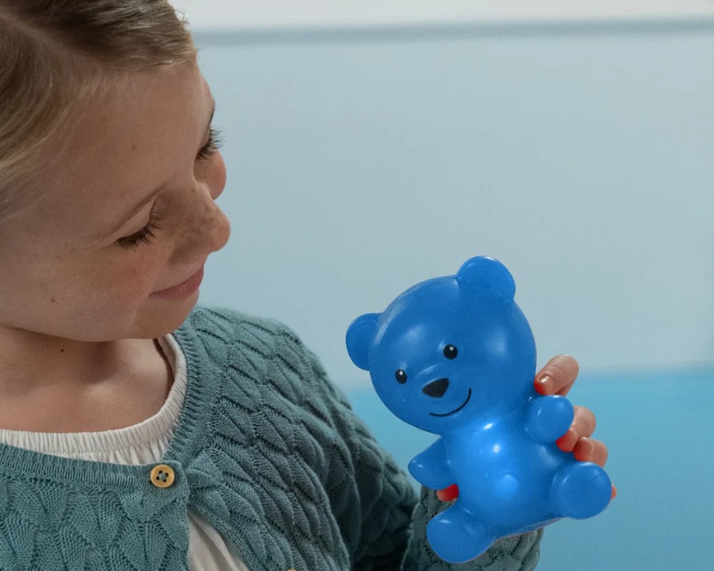 Muñecos de Goma con Sonidos y Reacciones 4a+ ( Azul)