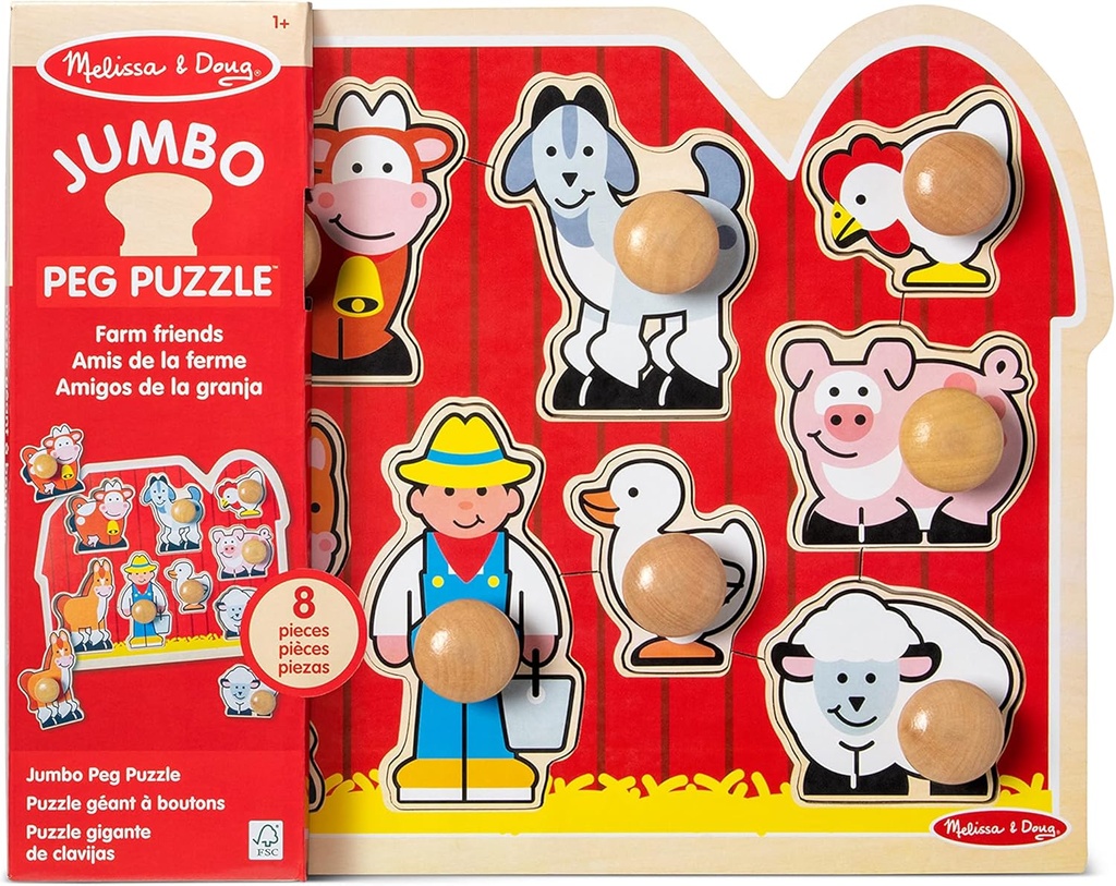 Figuras de Madera de Encajar Amigos de la Granja 1a+