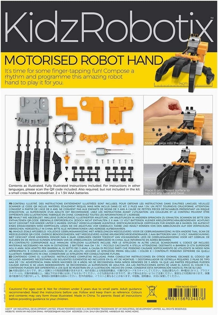 KidzRobotix Mano de Robot Motorizada 8a+