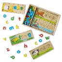 Juego Figuras y Letras de Madera Mira y Deletrea 4a+(12940)