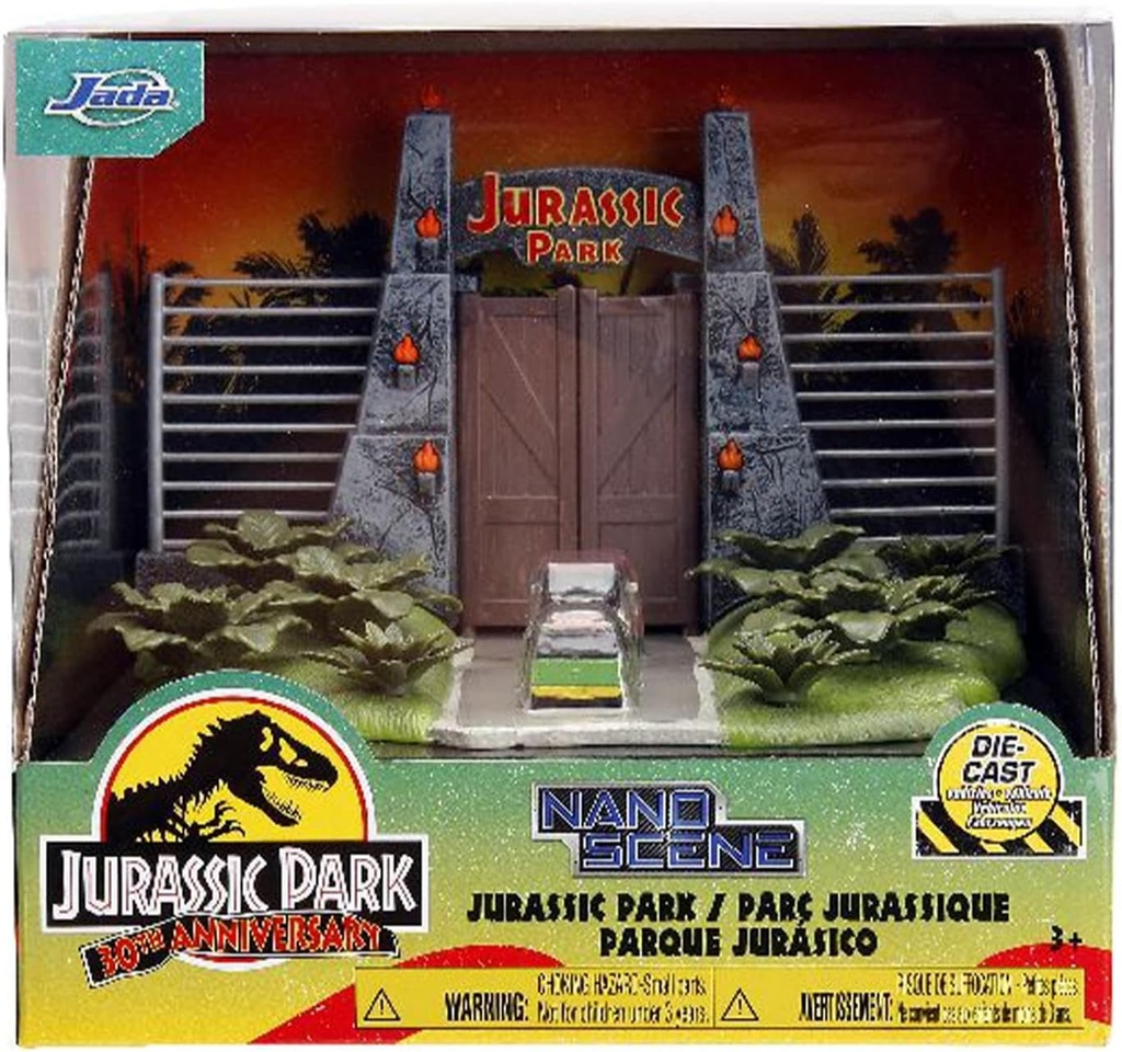 Escena Nano Parque Jurásico con 2 Mini Vehiculos 6a+