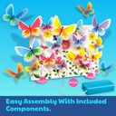 Kidz Maker Lienzo con Mariposas  3D y Iluminan 5a+
