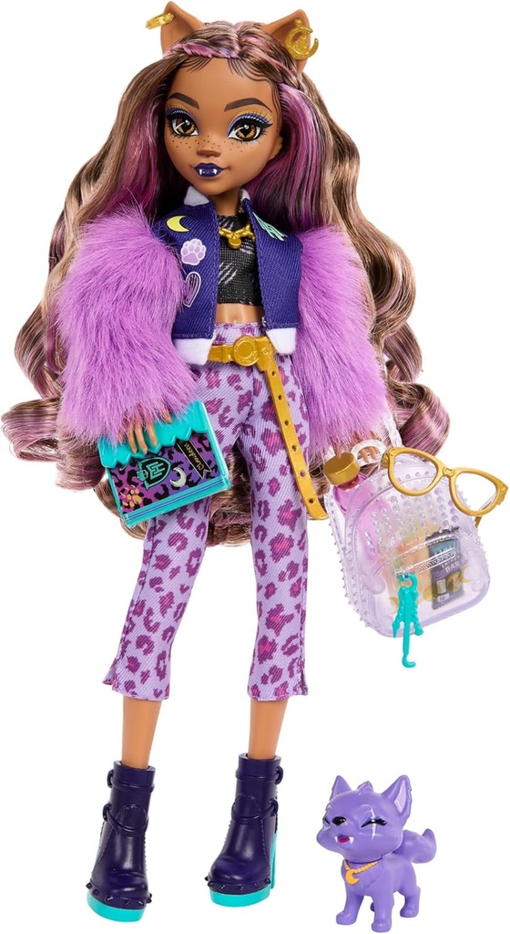 Muñeca Monster High Clawdeen Wolf con Mascota 4a+