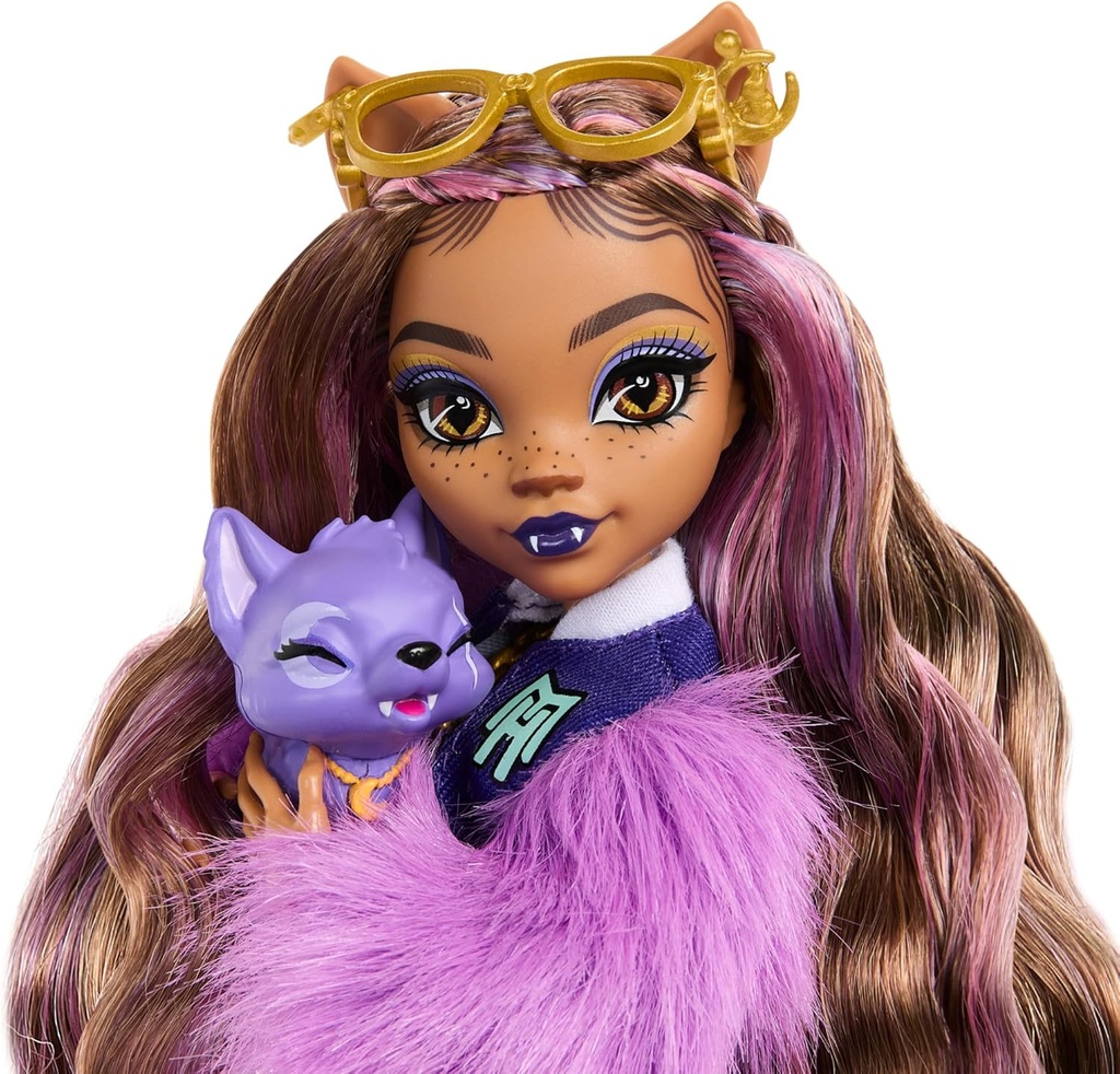 Muñeca Monster High Clawdeen Wolf con Mascota 4a+