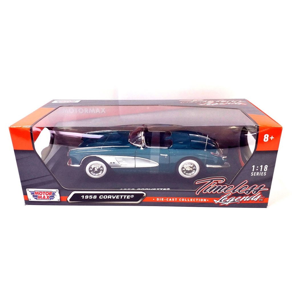 Carro 1:18 Corvette 1958 Verde 8a+