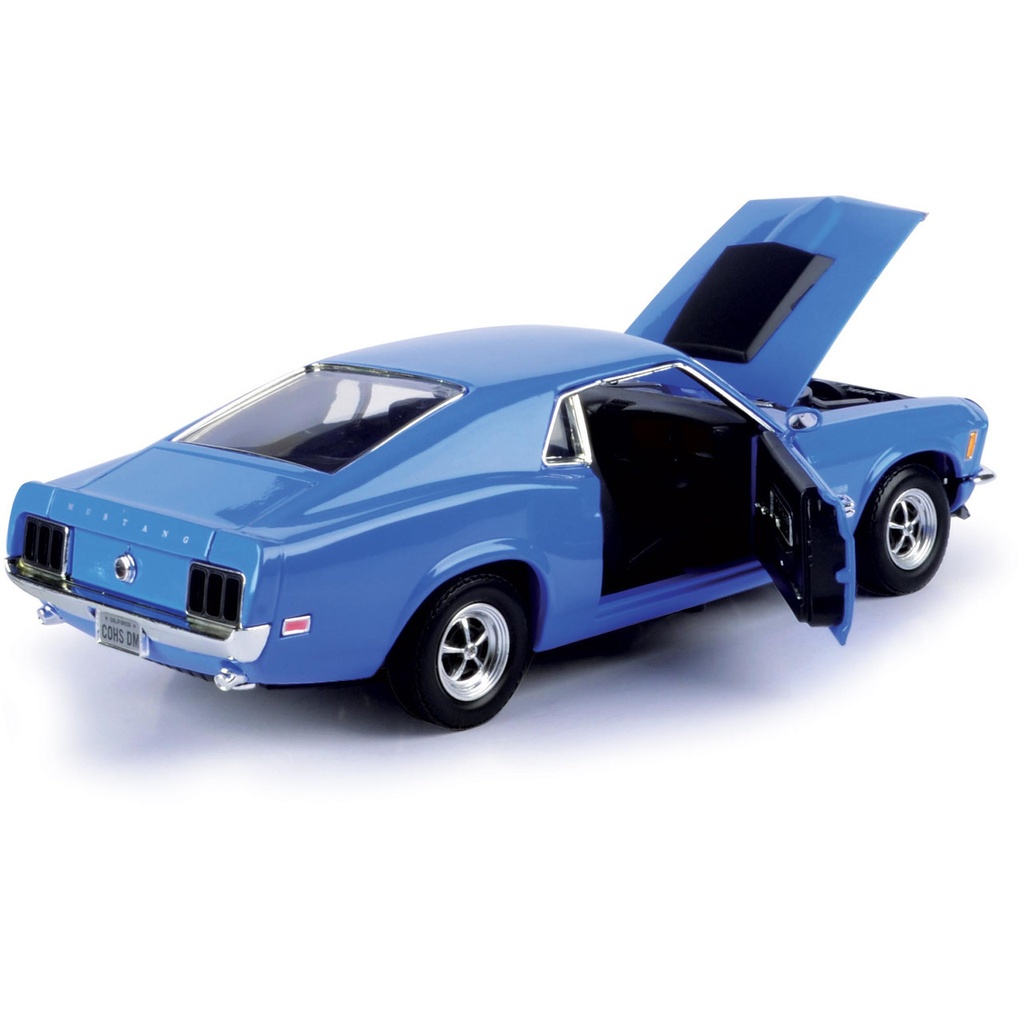 Carro 1:18 Ford Mustang Boss 429 1970 Azul 8a+
