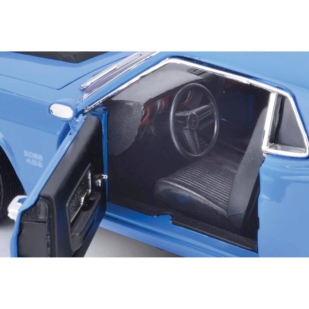 Carro 1:18 Ford Mustang Boss 429 1970 Azul 8a+