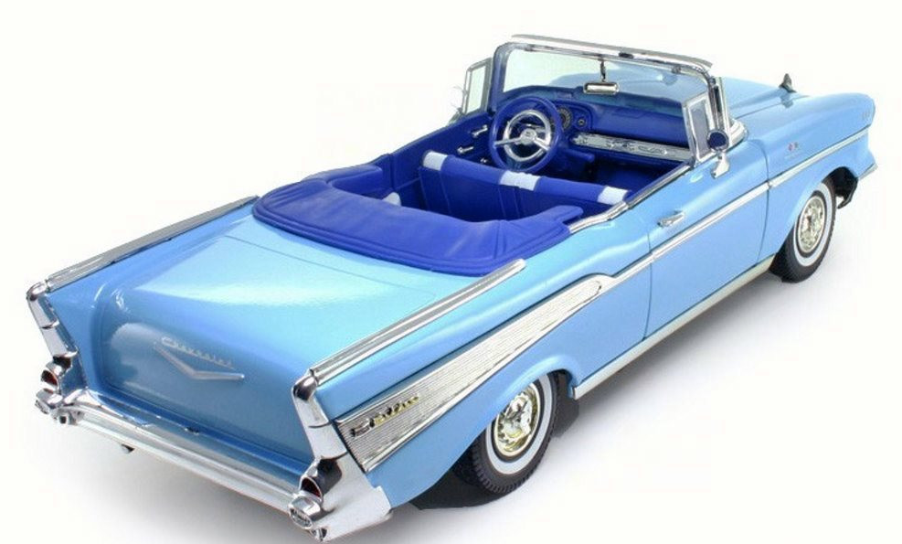 Carro 1:18 Checy Bel Air 1957 Celeste 8a+