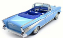 Carro 1:18 Checy Bel Air 1957 Celeste 8a+