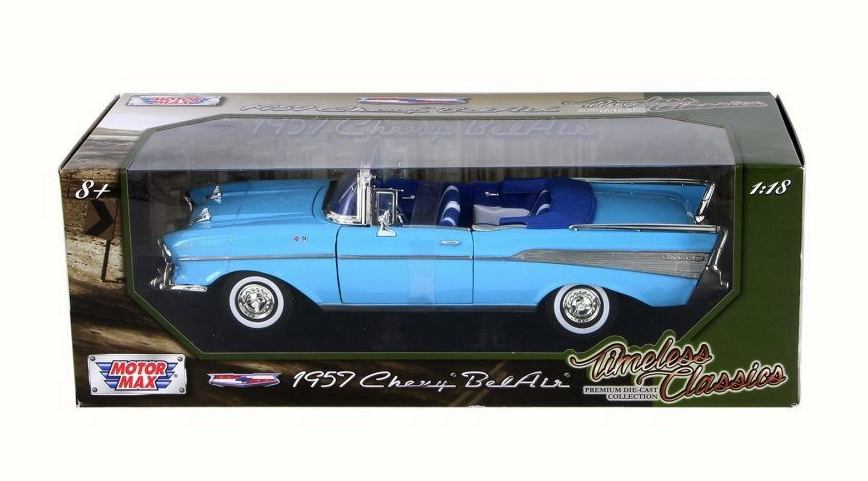 Carro 1:18 Checy Bel Air 1957 Celeste 8a+