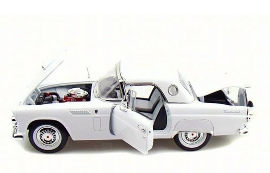 Carro 1:18 Ford Thunderbird 1956 Blanco  8a+