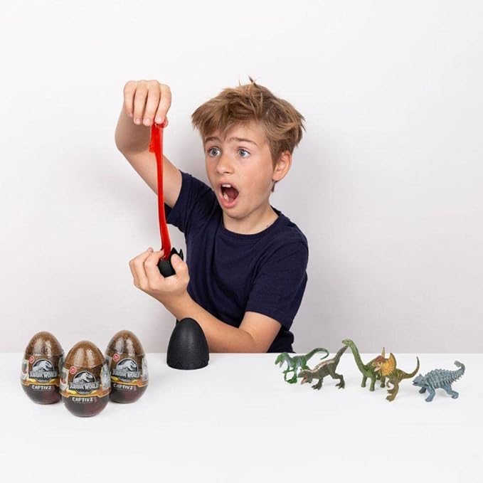 Huevo Sorpresa Captivz Clash Edition C/Slime Jurassic World Set de 3 3a+