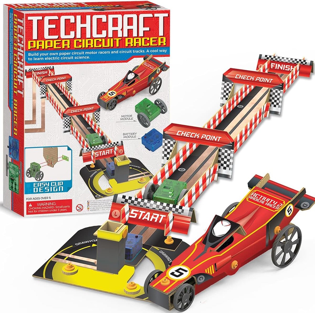 Techncraf Circuito de Papel de Carreras 5a+