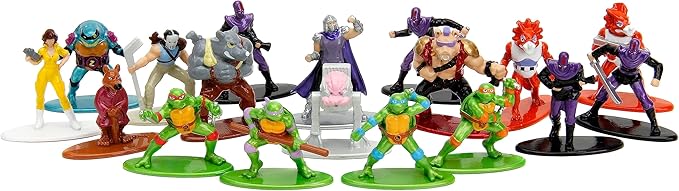 Figuras Nano Nickelodeon Tortugas Ninja Set de 18 / 3a+
