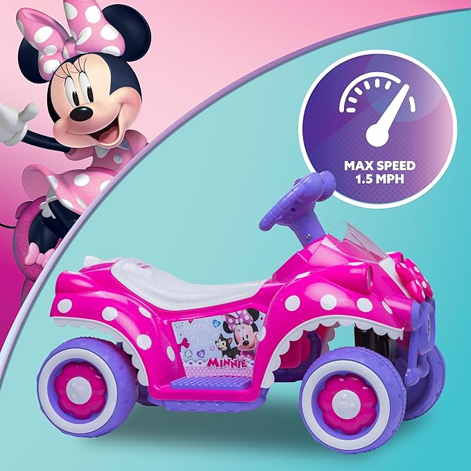 Montable Cuatriciclo Eléctrico  6 V Disney Minnie 3a+