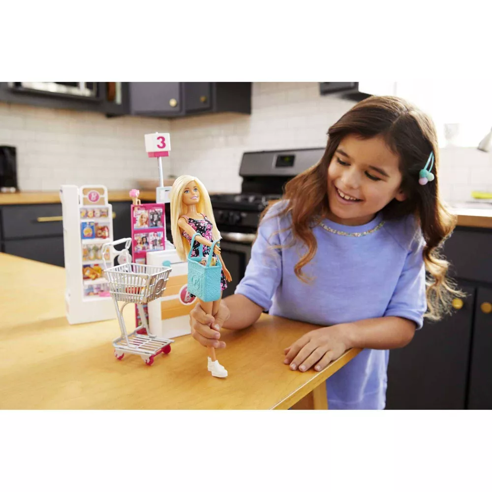 Muñeca Barbie Súper Mercado 25pzs 3a+
