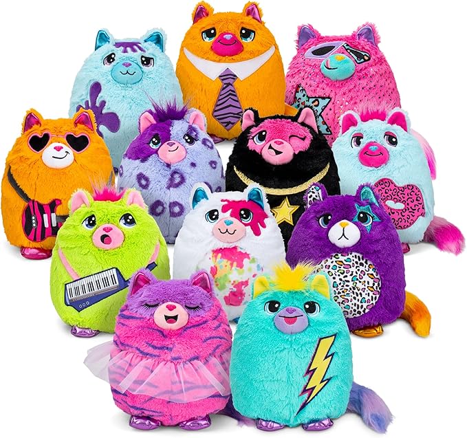 Peluches Squeezed Misfittens Gatos Grandes En Espacios Pequeños Sorpresa 4a+