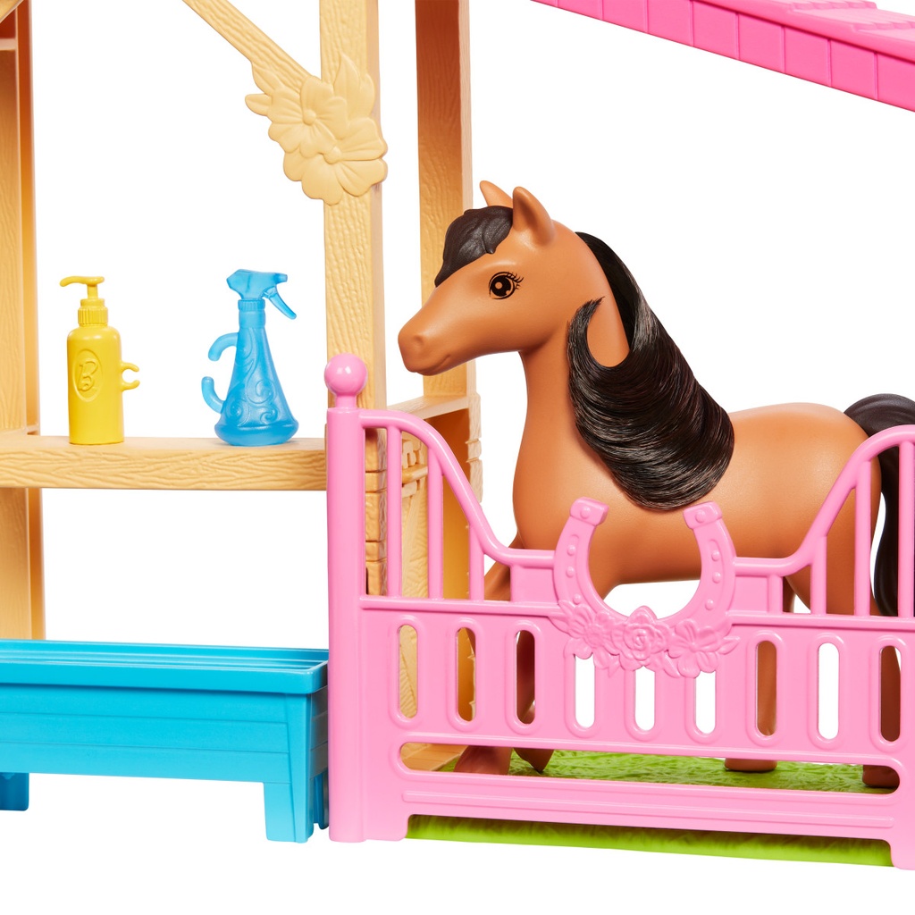 Muñeca Barbie Renee Set de Cuidado de Caballito 3a+