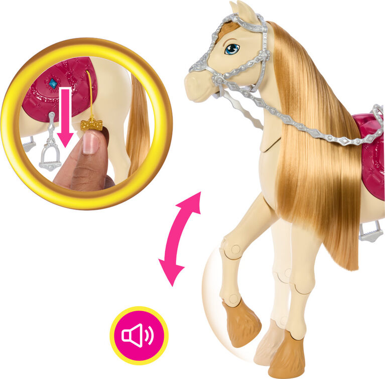Caballo Barbie con movimiento y sonidos 3a+