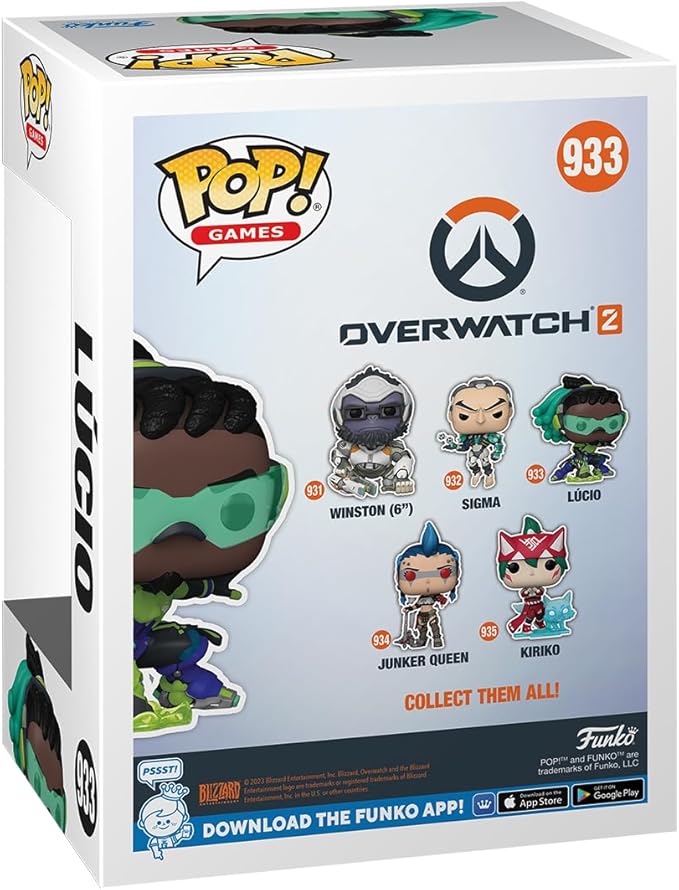 Figura Funko Pop! Overwatch (933) Lúcio 3a+
