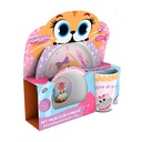 Set de Vajilla de 3 Pzs de Gatos 2a+