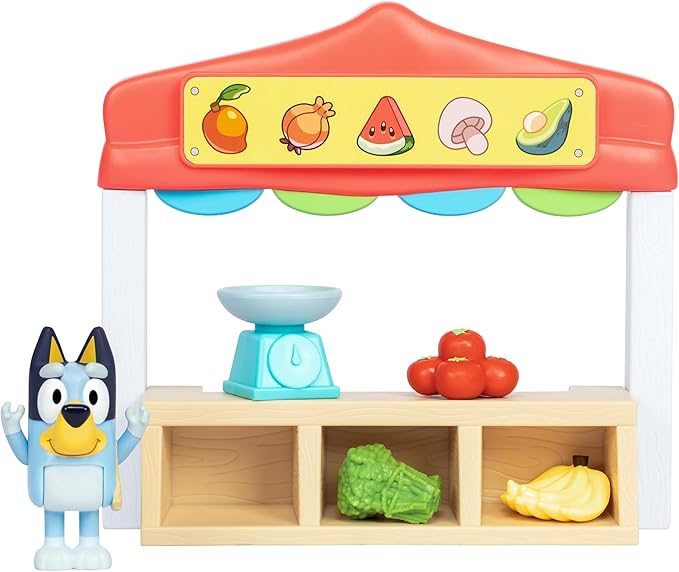 Set de Juego de Bluey Mercado y Juego del Niño Tortuga Surt/2 3a+