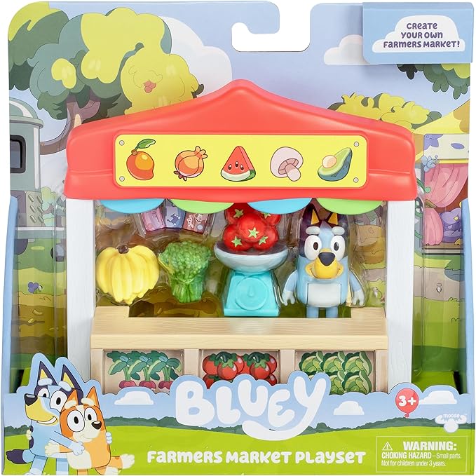 Set de Juego de Bluey Mercado y Juego del Niño Tortuga Surt/2 3a+