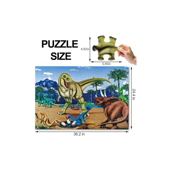Rompecabezas de Piso Jumbo Dinosaurios 48pzs 90x60cm 3a+ (436496)