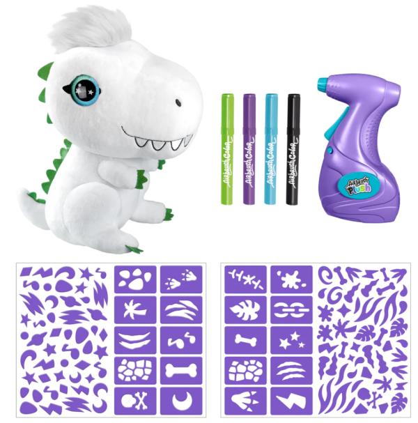 Dinosaurio TRex de Peluche con Aerógrafo Style 4 Ever Con 100 Plantillas 6a+