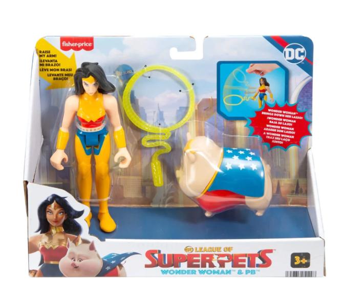 Fisher Price /  DC League Of Súper Pets Pb & Mujer Maravilla 3a+
