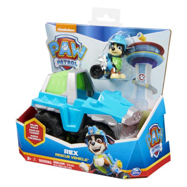 Paw Patrol Dino Rescue Vehículo Deluxe Rex 3a+