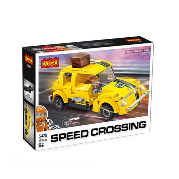 Carro Speed Crossing Amarillo Armable 193pzs 6a+