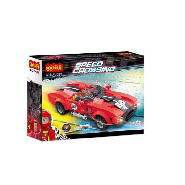 Carro de Armar Speed Crossing Rojo 173pzs 6a+