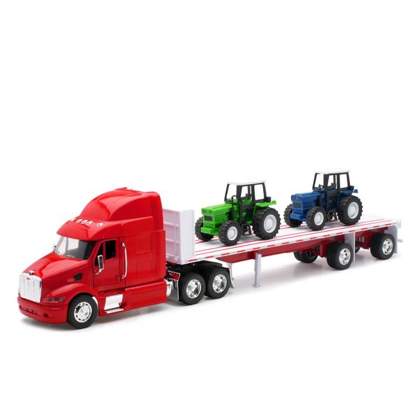 Trailer Peterbilt 387 con Tractores 1:32 8a+